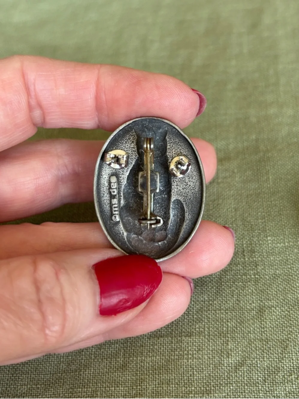 Cat Pins & Tiny Box with Stud Earrings
